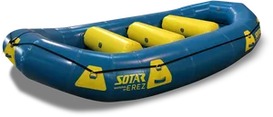 Blueand Yellow Inflatable Raft PNG Image