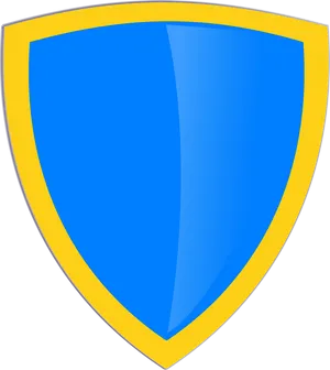 Blueand Yellow Shield Graphic PNG Image