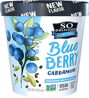 Blueberry Cardamom Coconutmilk Frozen - Blueberry Cardamom Ice Cream So Delicious, HD Png Download PNG image with transparent background