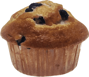 Blueberry Muffin Public Domain Pixabay Drybrushed - Jumbo Blueberry Muffin, HD Png Download PNG image with transparent background