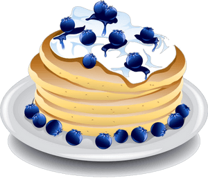 Transparent Pancakes Blueberry - Blueberry Pancakes Clipart, HD Png Download PNG image with transparent background