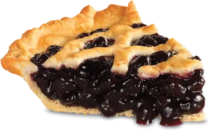 Blueberry Pie Slice Transparent Background PNG Image