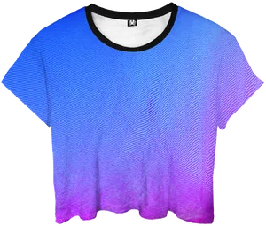 Blueto Purple Gradient Crop Top PNG Image