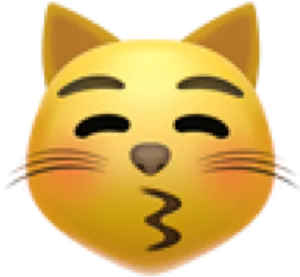 Blushing Cat Emoji.png PNG Image