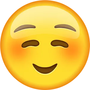 Blushing Smiley Emoji PNG Image