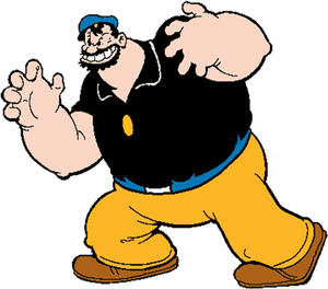 Bluto Character Pose Popeye Series PNG image with transparent background