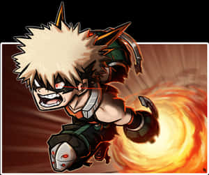 Bnha Action Shot - Katsuki Bakugou In Action, HD Png Download PNG image with transparent background