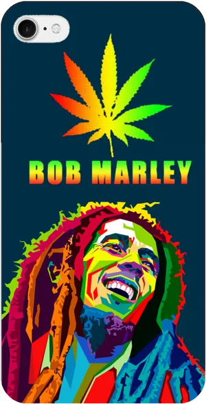 Bob Marley Rasta Color Phone Case PNG Image