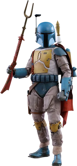 Boba Fett Cosplaywith Weapon PNG Image