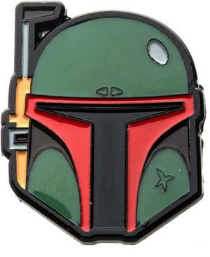 Boba Fett Helmet Enamel Pin PNG Image