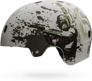 Boba Fett Helmet Graphic Design PNG Image