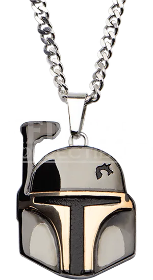 Boba Fett Helmet Pendant Necklace PNG Image