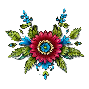 Bohemian Flower Art Png 61 PNG Image