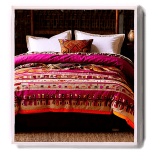 Bohemian Style Bedding PNG xwf10 PNG