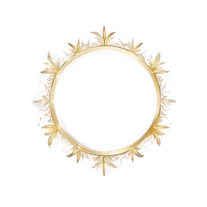 Boho Gold Circle Frame Png 06262024 PNG Image