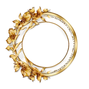 Boho Gold Circle Frame Png 15 PNG Image