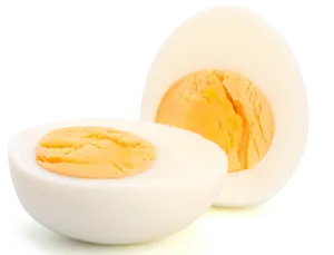 Boiled Egg Halves Digital Rendering PNG Image