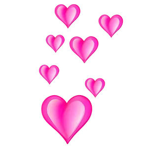 Bold Pink Hearts Design Png 06122024 PNG Image