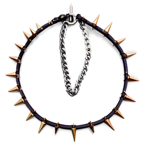 Bold Spiked Choker Fashion Png 06282024 PNG Image