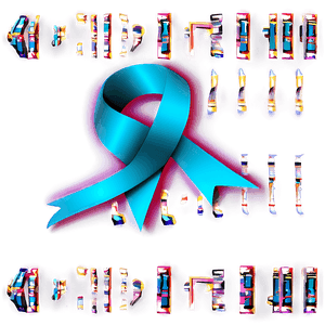 Bold Teal Ribbon Icon PNG 9 PNG