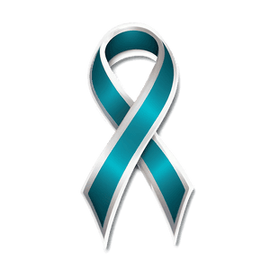 Bold Teal Ribbon Icon PNG wca PNG