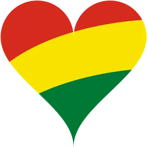 Bolivian Heart Flag Graphic PNG Image