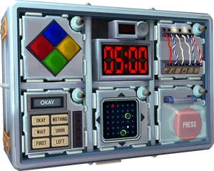 Bomb Defusal Puzzle Game Module PNG Image