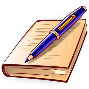 Book And Pen Vector Sketch Png Coj73 PNG Image