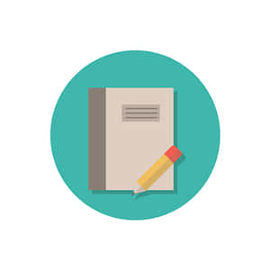 Bookand Pencil Icon PNG image with transparent background