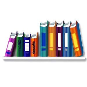 Books On Office Shelf Png Oow PNG Image