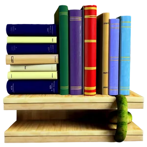 Books On Shelf C PNG Image