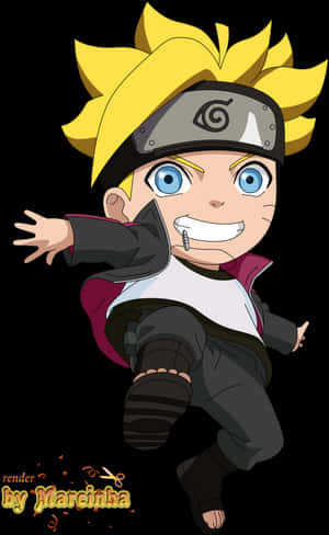 Boruto Uzumaki Anime Character PNG image with transparent background