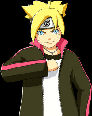 Boruto Uzumaki Anime Character PNG image with transparent background