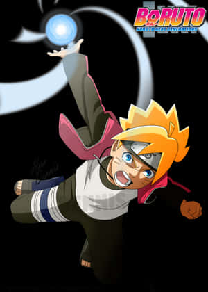 Boruto Uzumaki Rasengan Action PNG image with transparent background