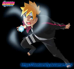 Boruto Uzumaki Rasengan Preparation PNG image with transparent background