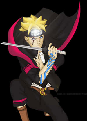 Boruto Uzumaki Readyfor Battle PNG image with transparent background