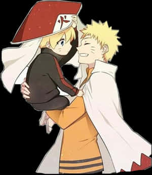Borutoand Naruto Father Son Bond PNG image with transparent background