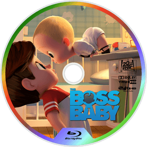 Boss Baby Blu Ray Disc Design PNG image with transparent background