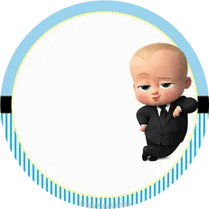 Boss Baby Character Frame PNG Image