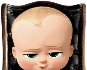 Boss Baby Character Portrait PNG Image