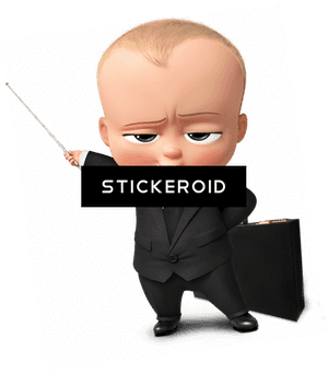 Boss Baby Character With Briefcase PNG image with transparent background
