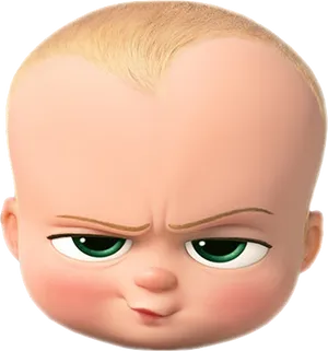 Boss Baby Frowning Expression PNG Image