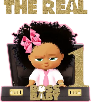 Boss Baby Girl Executive Attitude PNG Image