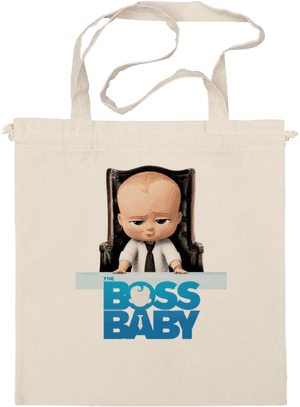 Boss Baby Tote Bag Design PNG image with transparent background