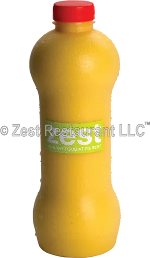 Bottled Yellow Smoothie Zest Restaurant PNG Image