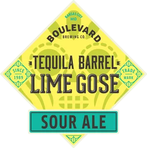 Boulevard Tequila Barrel Lime Gose Label PNG Image