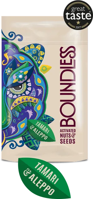 Boundless Activated Nuts Seeds Tamari Aleppo Packaging PNG Image