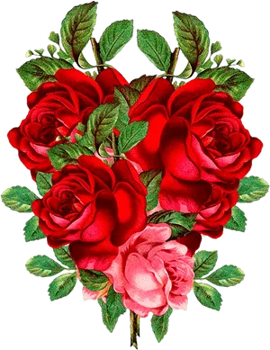 Bouquetof Red Roses Artwork PNG Image