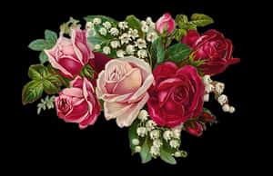 Bouquetof Roses Artwork PNG image with transparent background