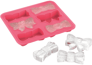 Bow Tie Ice Cube Trayand Ice PNG image with transparent background